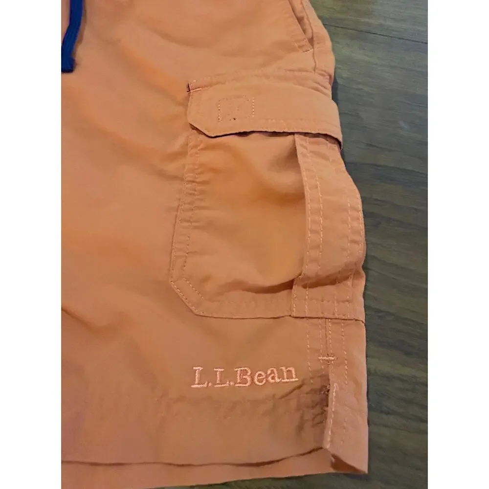 Orange L.L. Bean Cargo Mesh-Lined Swim Trunks | Water Shorts - (Men's‎ L)